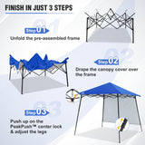 8x8 Pop Up Canopy Tent with Extended Eaves & Sidewall - Eagle Peak Custom Canopy Tent