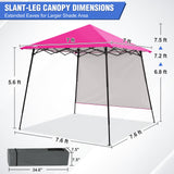 8x8 Pop Up Canopy Tent with Extended Eaves & Sidewall - Eagle Peak Custom Canopy Tent