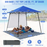 8x8 Pop Up Canopy Tent with Extended Eaves & Sidewall - Eagle Peak®