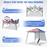 8x8 Pop Up Canopy Tent with Extended Eaves & Sidewall - Eagle Peak®