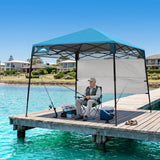 8x8 Pop Up Canopy Tent with Sidewall,8x8 Base 6x6 Top - Eagle Peak