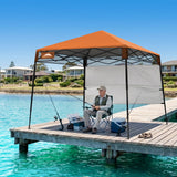 8x8 Pop Up Canopy Tent with Sidewall,8x8 Base 6x6 Top - Eagle Peak