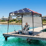 8x8 Pop Up Canopy Tent with Sidewall,8x8 Base 6x6 Top - Eagle Peak