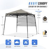 8x8 Pop Up Canopy Tent with Sidewall,8x8 Base 6x6 Top - Eagle Peak Custom Canopy Tent