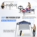 8x8 Pop Up Canopy Tent with Sidewall,8x8 Base 6x6 Top - Eagle Peak®
