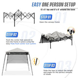 8x8 Pop Up Canopy Tent with Sidewall,8x8 Base 6x6 Top - Eagle Peak Custom Canopy Tent