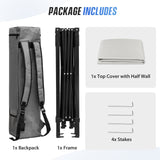 8x8 Pop Up Canopy Tent with Sidewall,8x8 Base 6x6 Top - Eagle Peak®