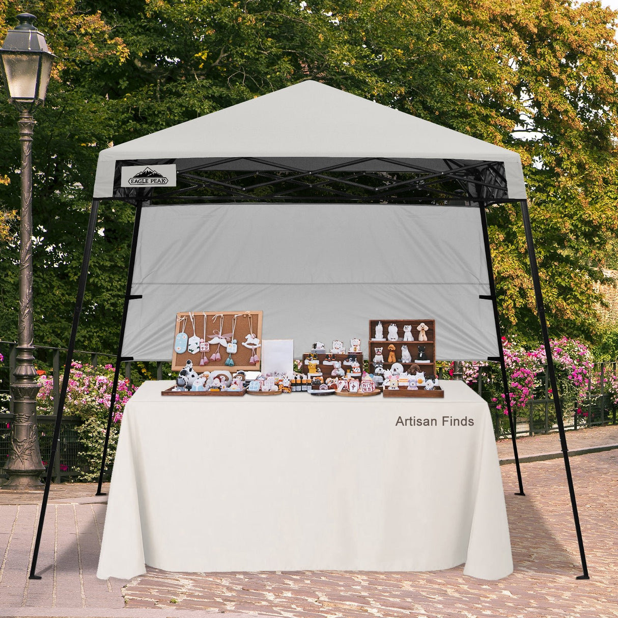 8x8 Pop Up Canopy Tent with Sidewall,8x8 Base 6x6 Top - Eagle Peak Custom Canopy Tent