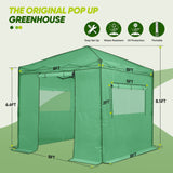 8x8 Portable Walk - in Greenhouse - Eagle Peak
