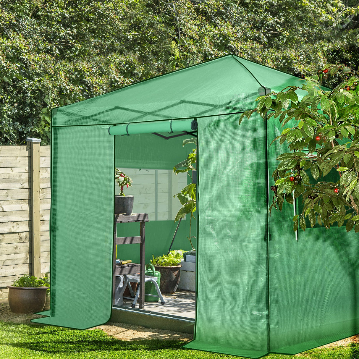8x8 Portable Walk - in Greenhouse - Eagle Peak