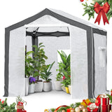 8x8 Portable Walk - in Greenhouse with Polyester Reinforced Corners - Eagle Peak Custom Canopy Tent