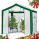 8x8 Portable Walk - in Greenhouse with Polyester Reinforced Corners - Eagle Peak Custom Canopy Tent
