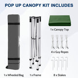 8x8 Slant Leg Pop Up Canopy Tent - Eagle Peak®