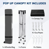 8x8 Slant Leg Pop Up Canopy Tent - Eagle Peak®