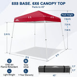 8x8 Slant Leg Pop Up Canopy Tent - Eagle Peak®
