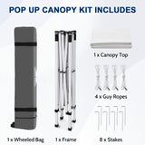 8x8 Slant Leg Pop Up Canopy Tent - Eagle Peak®