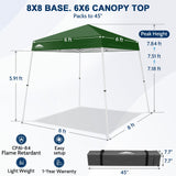 8x8 Slant Leg Pop Up Canopy Tent - Eagle Peak®
