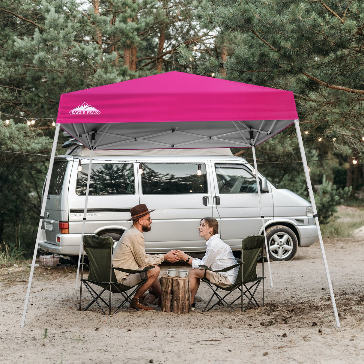 8x8 Slant Leg Pop - up Canopy Tent, Shelter 8x8 Base 6x6 Top - Eagle Peak Custom Canopy Tent
