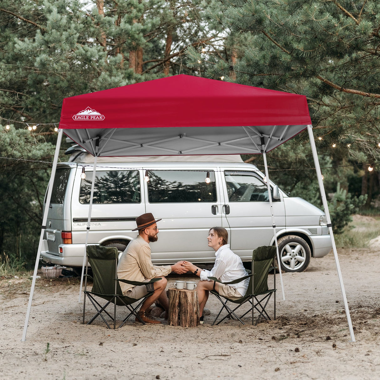 8x8 Slant Leg Pop - up Canopy Tent, Shelter 8x8 Base 6x6 Top - Eagle Peak Custom Canopy Tent