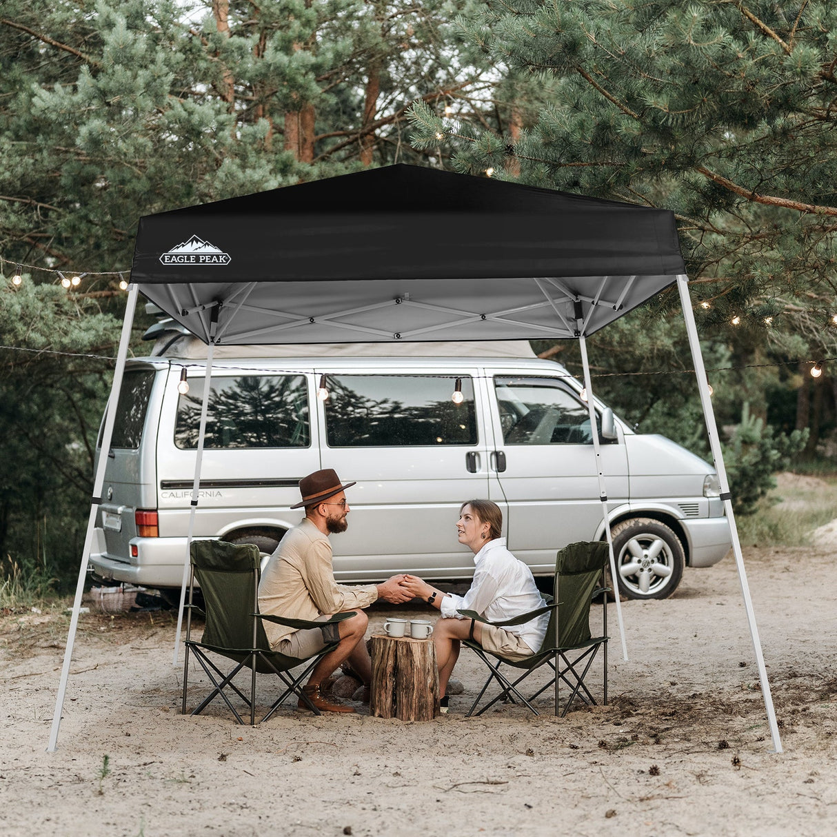 8x8 Slant Leg Pop - up Canopy Tent, Shelter 8x8 Base 6x6 Top - Eagle Peak Custom Canopy Tent