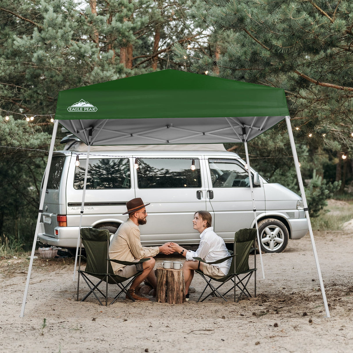 8x8 Slant Leg Pop - up Canopy Tent, Shelter 8x8 Base 6x6 Top - Eagle Peak Custom Canopy Tent