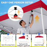8x8 Slant Leg Pop-up Canopy Tent, Shelter 8x8 Base 6x6 Top - Eagle Peak®