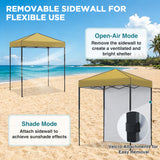 6x4 Instant Pop Up Canopy Tent with 1 Sidewall