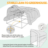 9.9x4.9x7.1 Outdoor Lean to Walk - in Greenhouse with Shelf - Eagle Peak