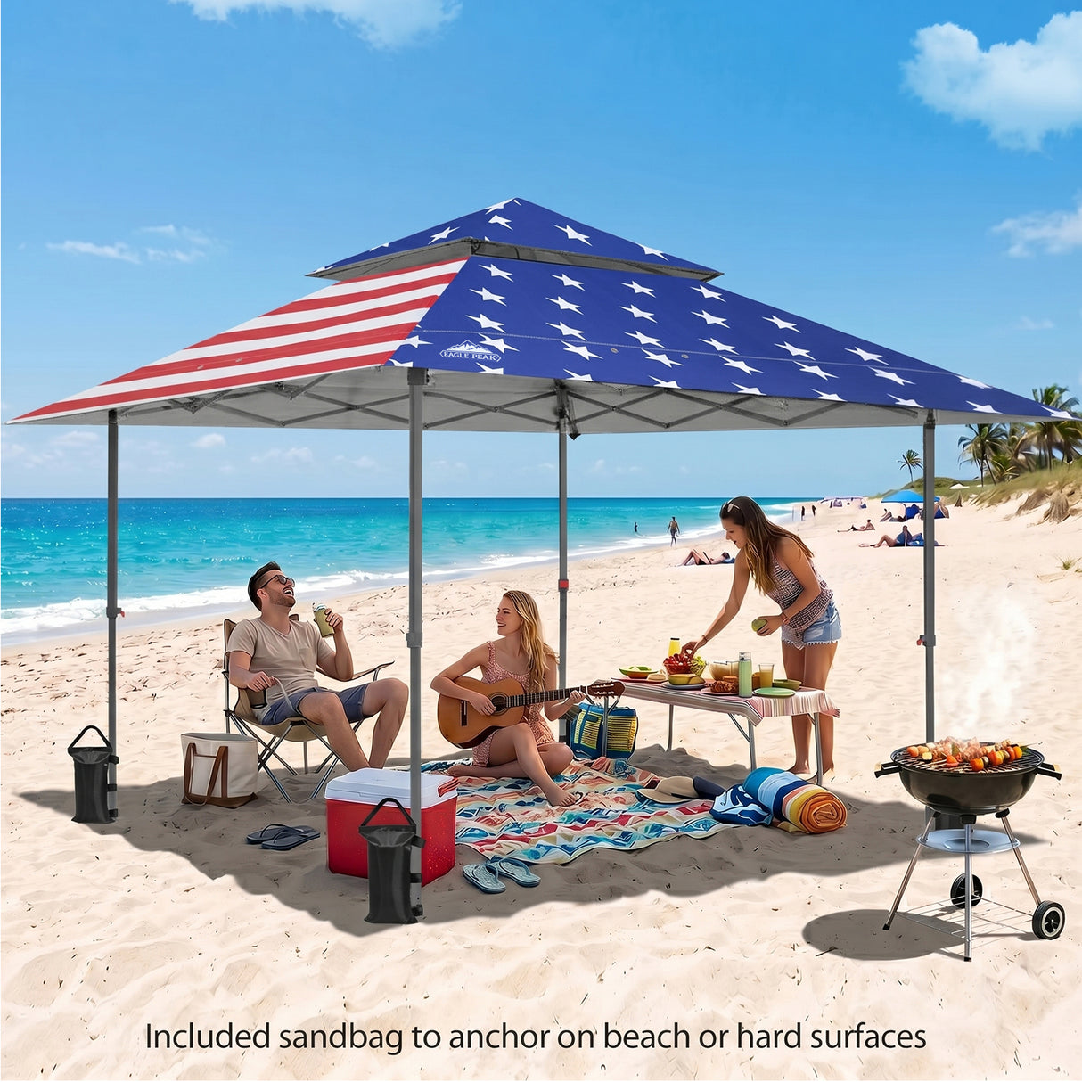 13x13 Straight Leg Pop Up Canopy Tent with 169 sqft of Shade