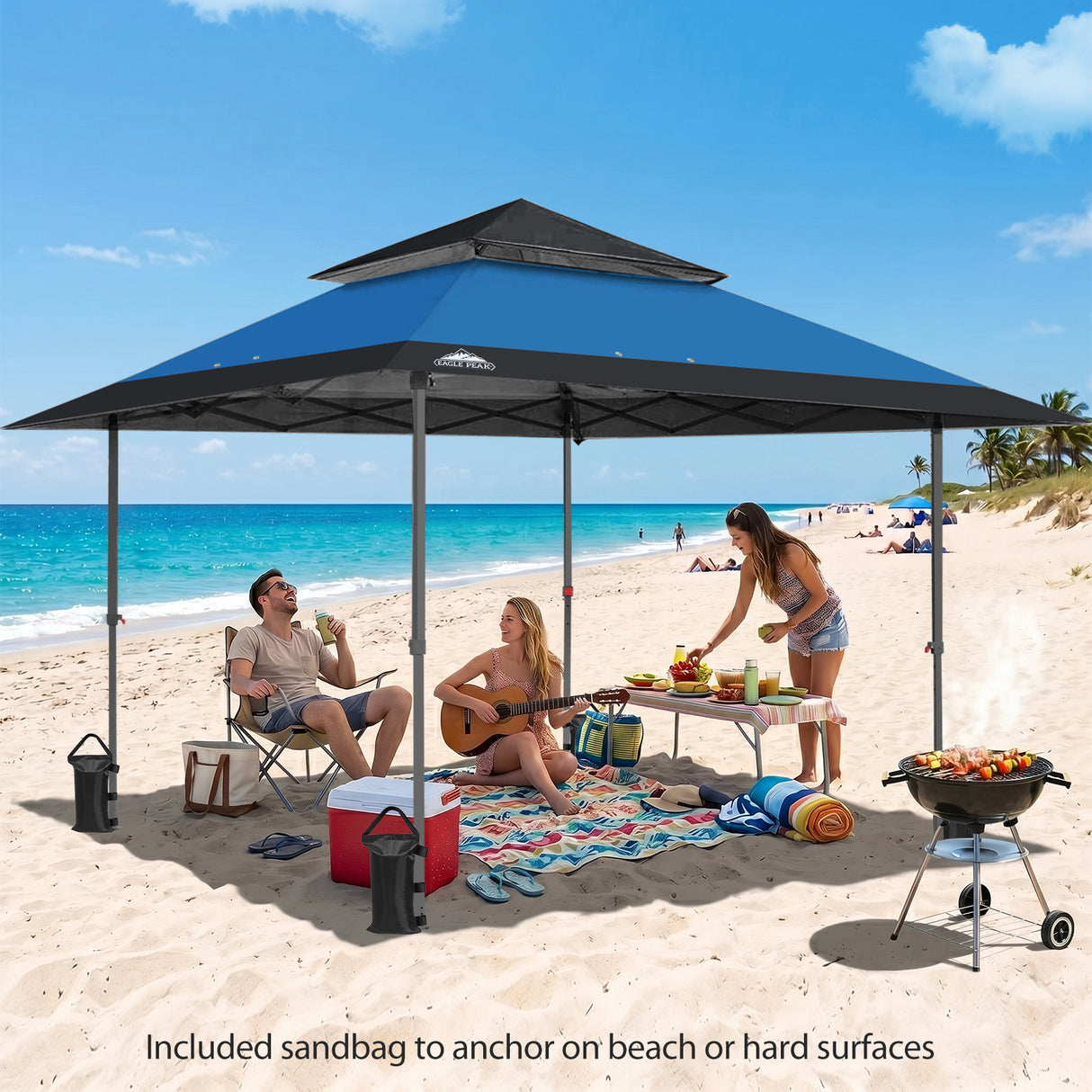 13x13 Straight Leg Pop Up Canopy Tent with 169 sqft of Shade