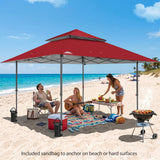 13x13 Straight Leg Pop Up Canopy Tent with 169 sqft of Shade