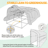9.9x4.9x7.1 Outdoor Lean to Walk-in Greenhouse with Shelf