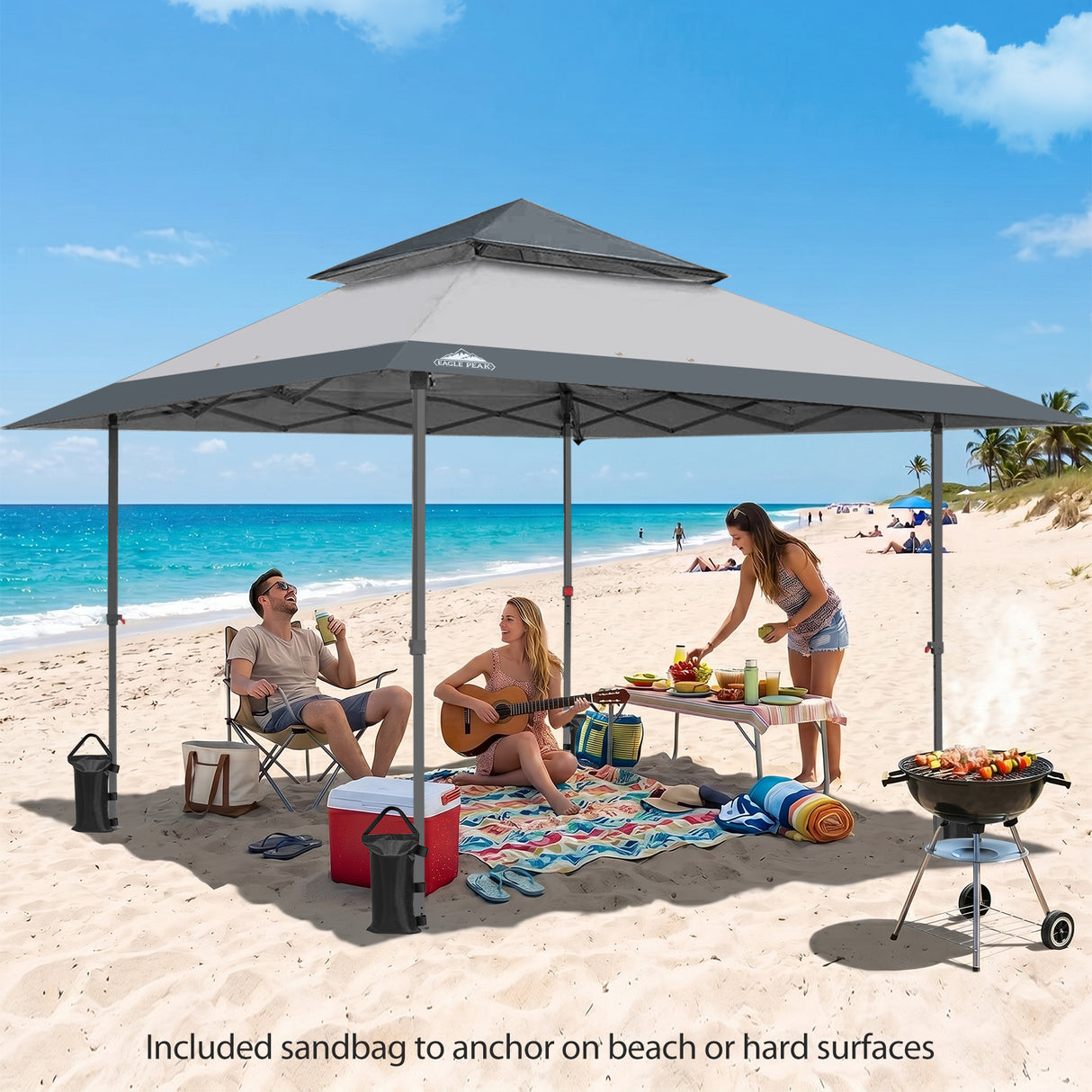 13x13 Straight Leg Pop Up Canopy Tent with 169 sqft of Shade