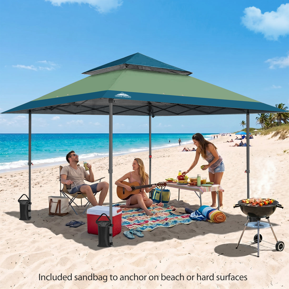 13x13 Straight Leg Pop Up Canopy Tent with 169 sqft of Shade