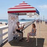 5x5 Straight Leg Pop Up Canopy Tent with One Removable Sunwall