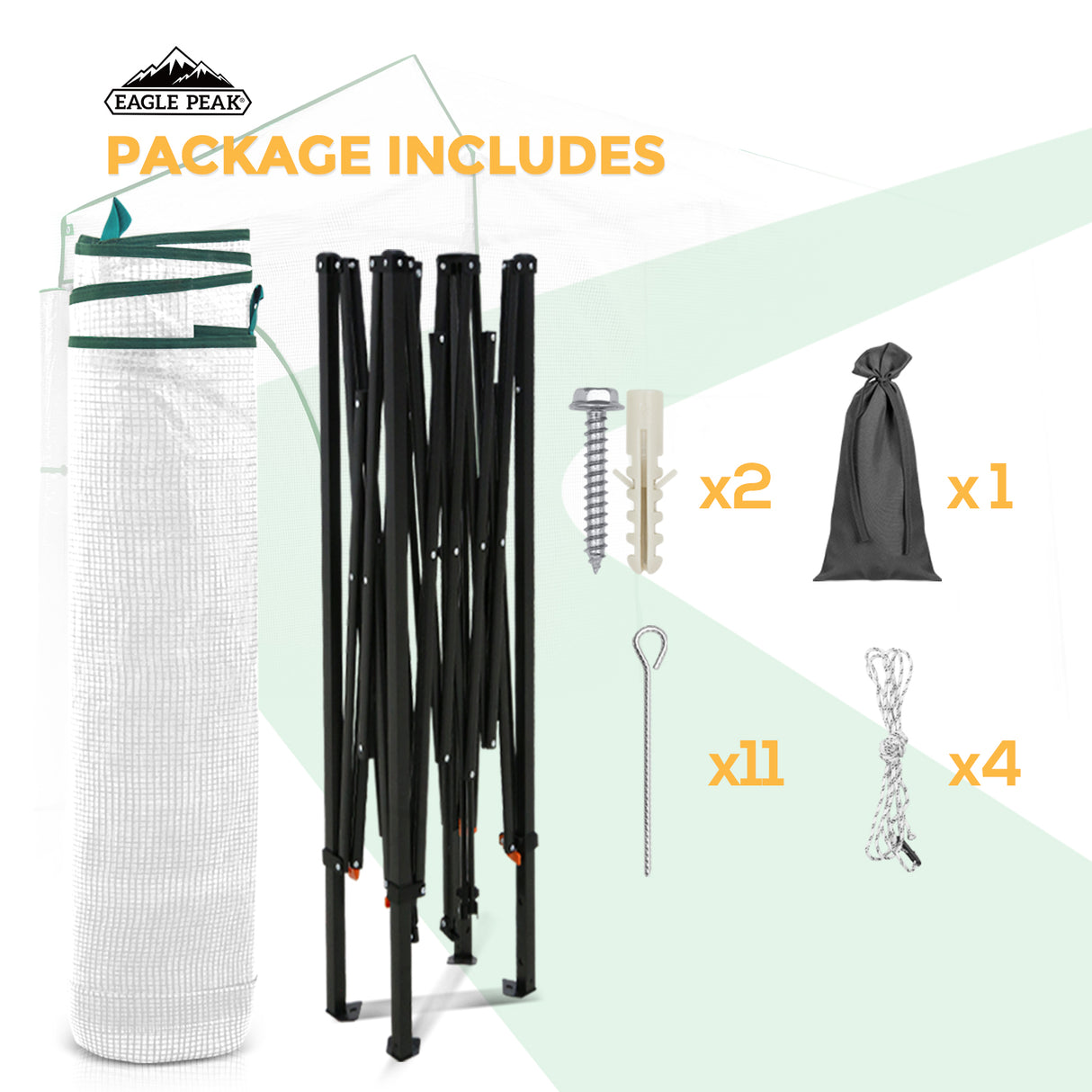 Easy Setup 10x5 Portable Lean to Pop Up Greenhouse