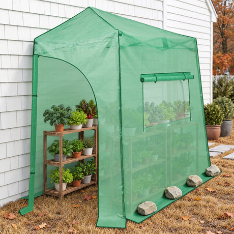 9x4 Easy Setup Pop Up Greenhouse, Lean-To Design - Eagle Peak®