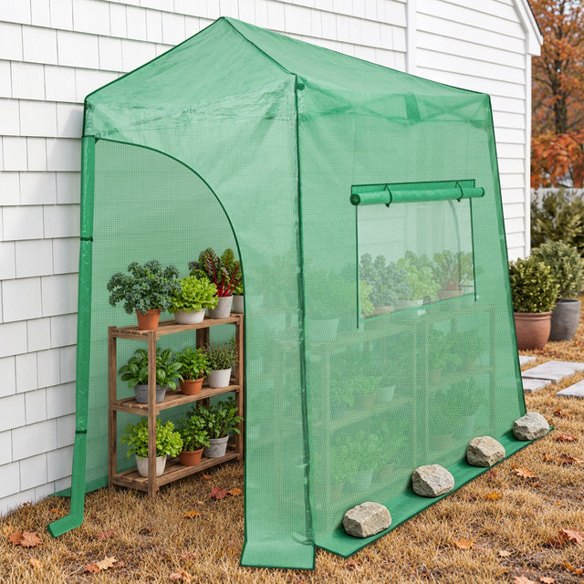 9x4 Easy Setup Pop Up Greenhouse, Lean-To Design - Eagle Peak®