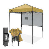 EAGLE PEAK Instant Pop Up Canopy with Adjustable Sun Wall 6x4 ft, Straight Lightweight Compact Portable Tent with Carry Bag