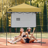 EAGLE PEAK Instant Pop Up Canopy with Adjustable Sun Wall 6x4 ft, Straight Lightweight Compact Portable Tent with Carry Bag