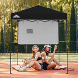 EAGLE PEAK Instant Pop Up Canopy with Adjustable Sun Wall 6x4 ft, Straight Lightweight Compact Portable Tent with Carry Bag