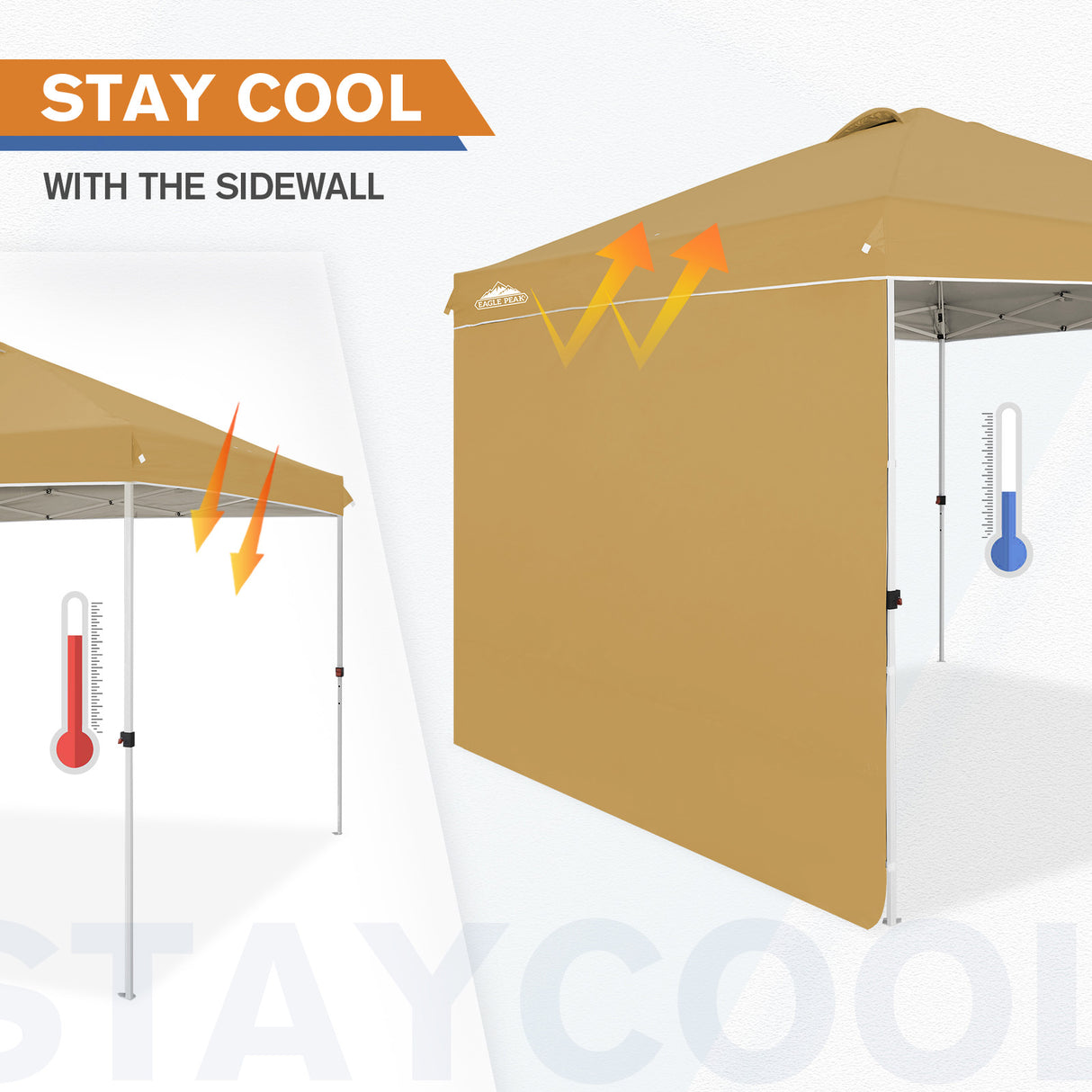 10x10 Commercial Pop up Canopy with 1 Sidewall