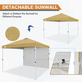 10x10 Commercial Pop up Canopy with 1 Sidewall