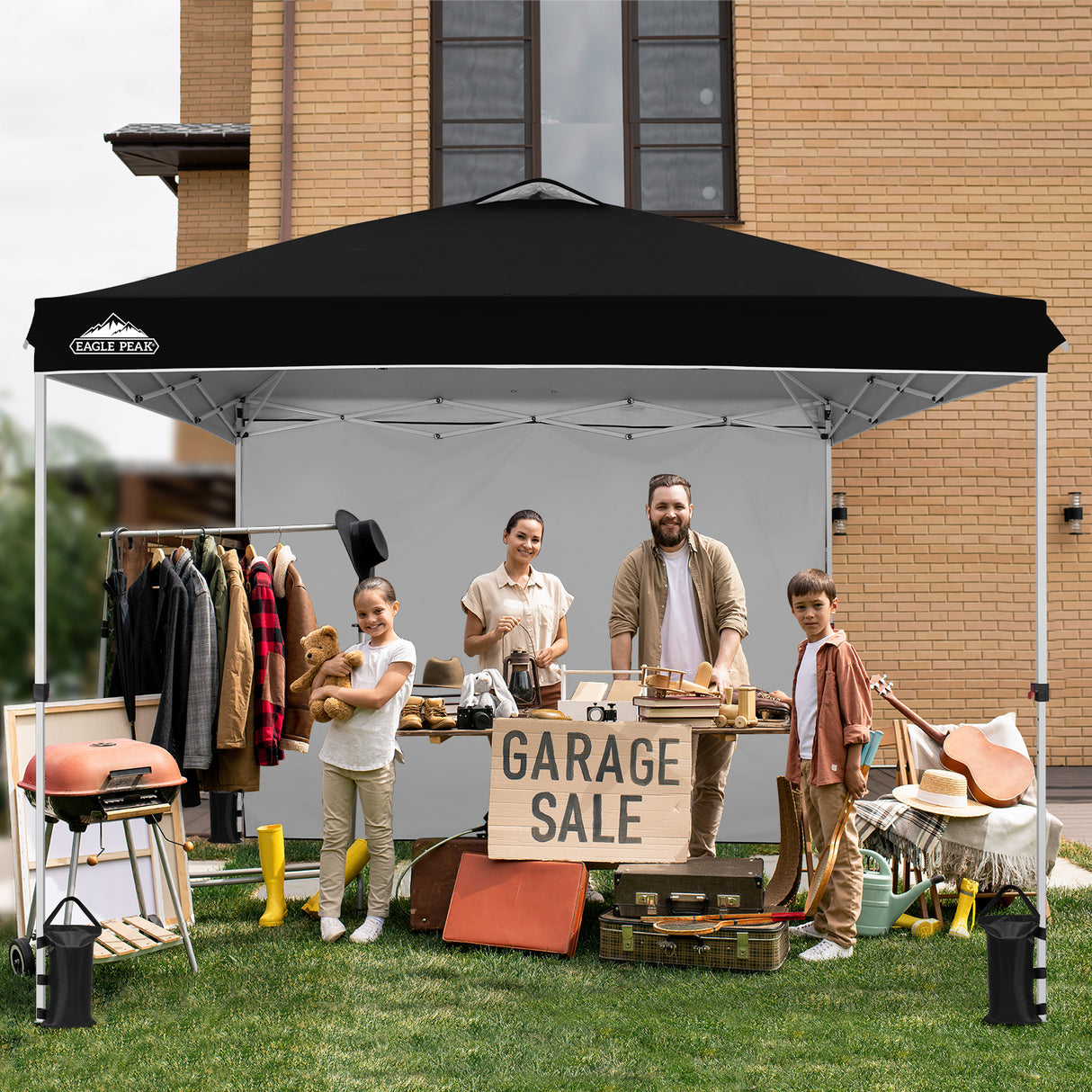 10x10 Commercial Pop up Canopy with 1 Sidewall