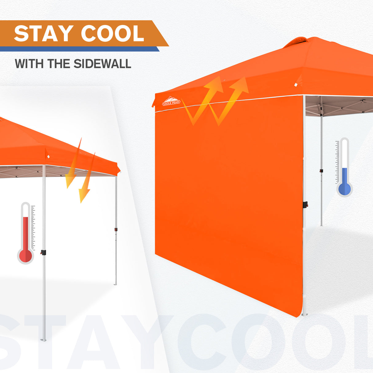 10x10 Commercial Pop up Canopy with 1 Sidewall