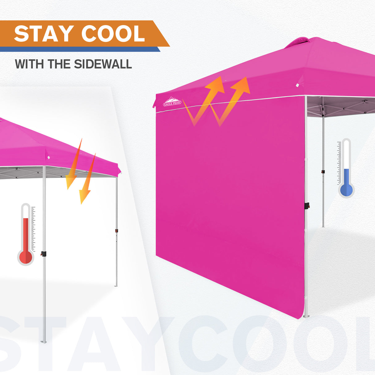 10x10 Commercial Pop up Canopy with 1 Sidewall