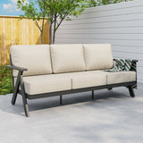 Urban Slate Modern Patio Couch Outdoor Sofa