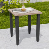 Modern Outdoor Side Table, Wood Grain Top