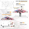 EAGLE PEAK 10x10 Pop Up Canopy, Instant Outdoor Canopy Tent, Straight Leg Pop Up Tent for Parties, Camping, The Beach and More, 100 Square Feet of Shade, Motorcycle Skull
