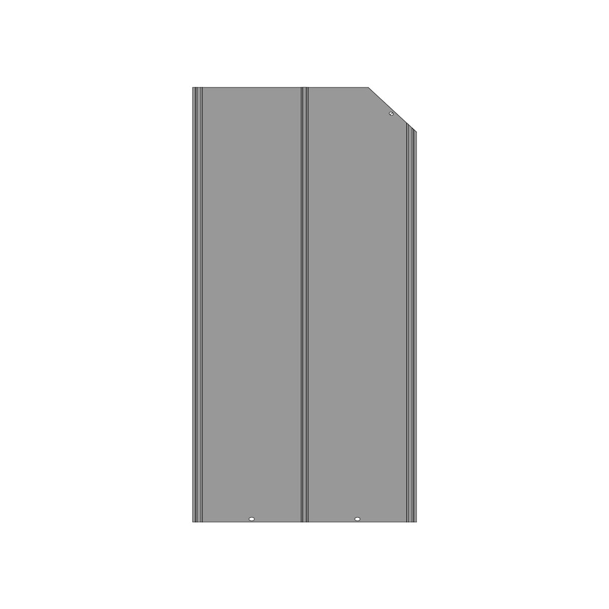 WGD168-Part Q4 Right Larger Metal Panel of Top Roof Long Side